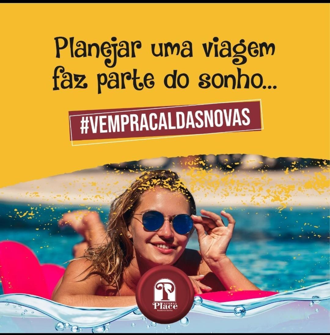 Lindos Flats Com 7 Piscinas, Bar Molhado, Restaurante - Perto Do Centro De Caldas Novas! Lägenhet Exteriör bild